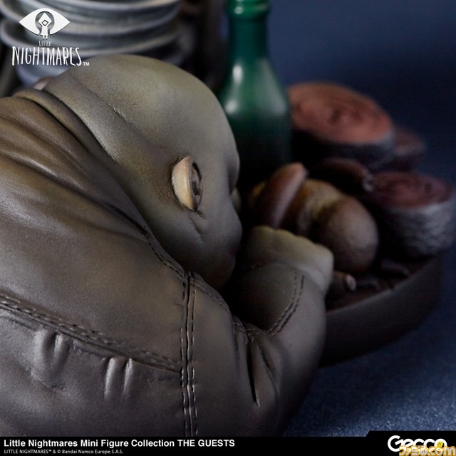 『リトルナイトメア』巨大船舶モウの中で食事を貪り続ける“ゲスト”がフィギュア化。シックスが乗る皿に手をかける不気味な姿に注目