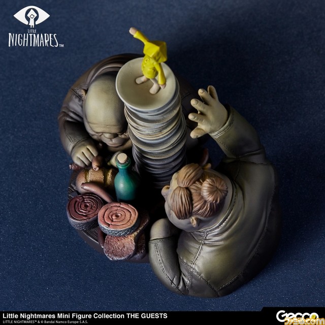 『リトルナイトメア』巨大船舶モウの中で食事を貪り続ける“ゲスト”がフィギュア化。シックスが乗る皿に手をかける不気味な姿に注目