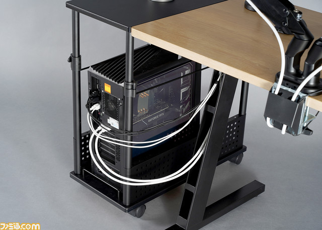 PCの配線問題を解決するゲーミングデスク“ケーブルマスター”がバウヒュッテより発売。脚部に配線を隠してスッキリとしたPC環境に!