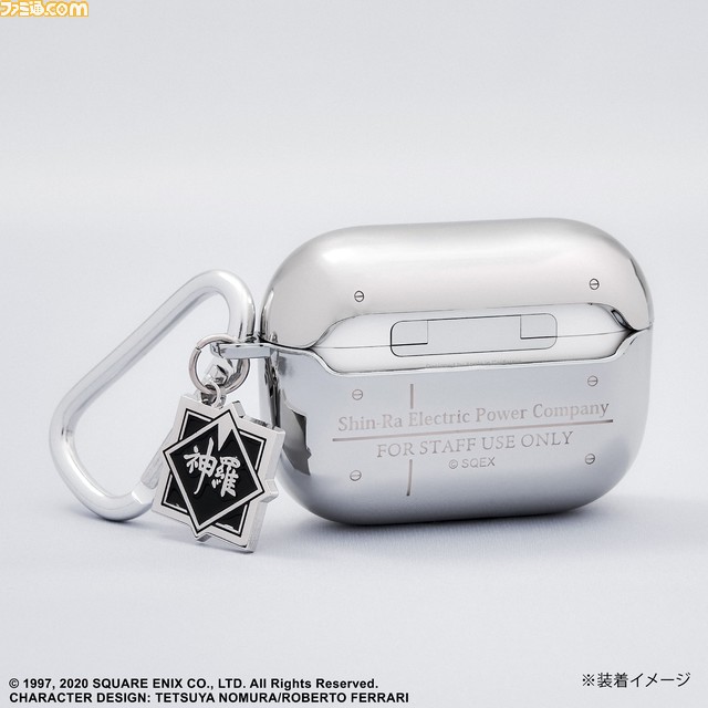 『FF7 リメイク』イヤフォンケースカバーが登場。神羅カンパニーのメタルチャームとカラビナが付いたAirPods Pro用カバー