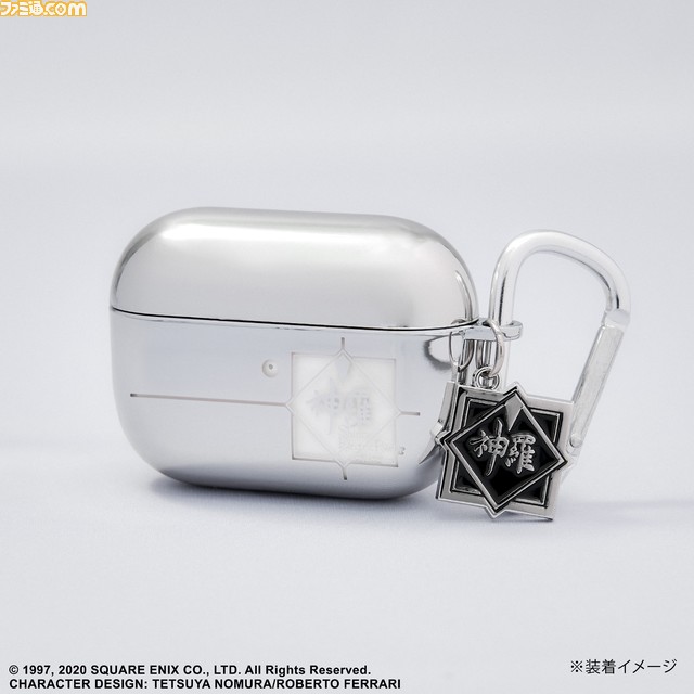 『FF7 リメイク』イヤフォンケースカバーが登場。神羅カンパニーのメタルチャームとカラビナが付いたAirPods Pro用カバー