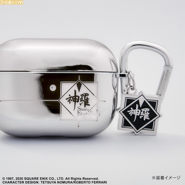 『FF7 リメイク』イヤフォンケースカバーが登場。神羅カンパニーのメタルチャームとカラビナが付いたAirPods Pro用カバー