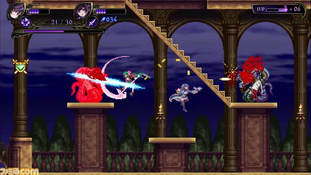 『グリム・ガーディアンズデーモンパージ』DL版が本日(2月23日)より発売。2人の女子高生が悪魔と戦う2D横スクロールアクションゲーム