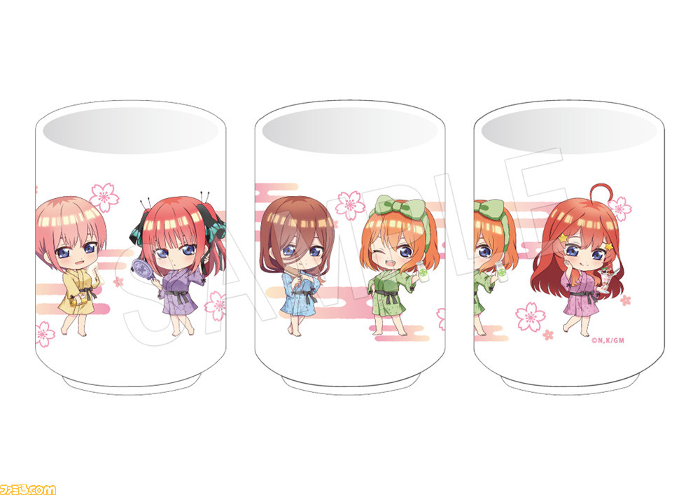 五等分の花嫁」五つ子が極楽湯とコラボ♪ アクスタ、缶バッジ