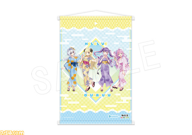 【ホロライブ】極楽湯 RAKU SPAコラボ第2弾が3/24より開催。天音かなた、角巻わため、常闇トワ、姫森ルーナら4期生の浴衣姿が公開