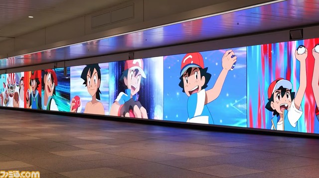 【アニポケ】サトシ、ピカチュウのこれまでの旅を振り返る特別映像が新宿ウォール456プレミアムにて公開中。放映は3月19日(日)まで