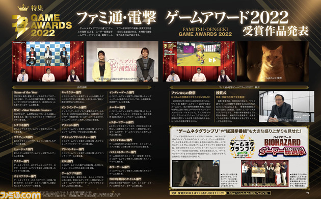 “ファミ通・電撃ゲームアワード2022”ゲームオブザイヤーは『ELDEN RING』が受賞! 全21部門の受賞作品を一挙掲載【先出し週刊ファミ通】