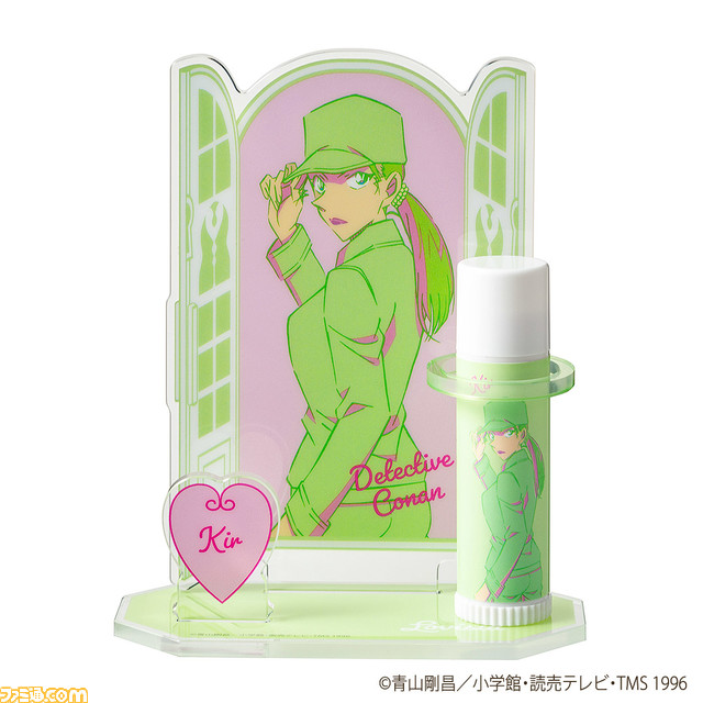 『名探偵コナン』のリップクリーム&スタンドセットが4月14日より発売。コナンのほか灰原、ジン、ベルモットなど『黒鉄の魚影(サブマリン)』のキャラが登場