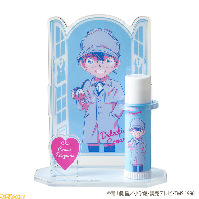 『名探偵コナン』のリップクリーム&スタンドセットが4月14日より発売。コナンのほか灰原、ジン、ベルモットなど『黒鉄の魚影(サブマリン)』のキャラが登場