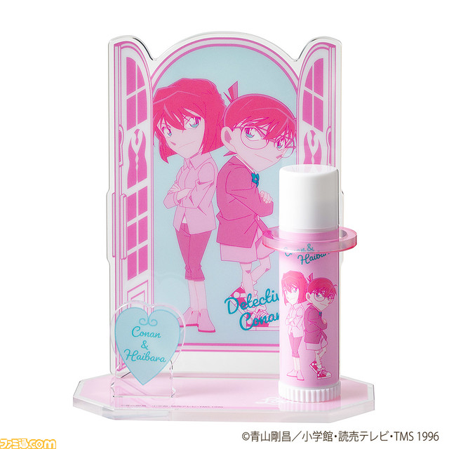 『名探偵コナン』のリップクリーム&スタンドセットが4月14日より発売。コナンのほか灰原、ジン、ベルモットなど『黒鉄の魚影(サブマリン)』のキャラが登場