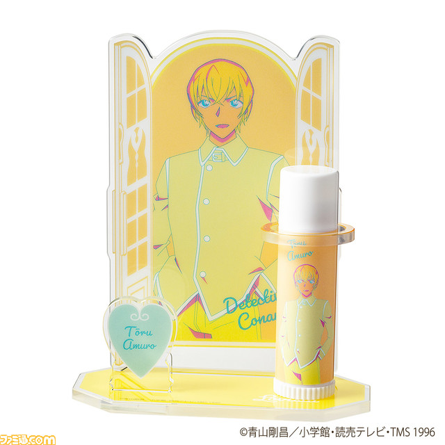 『名探偵コナン』のリップクリーム&スタンドセットが4月14日より発売。コナンのほか灰原、ジン、ベルモットなど『黒鉄の魚影(サブマリン)』のキャラが登場
