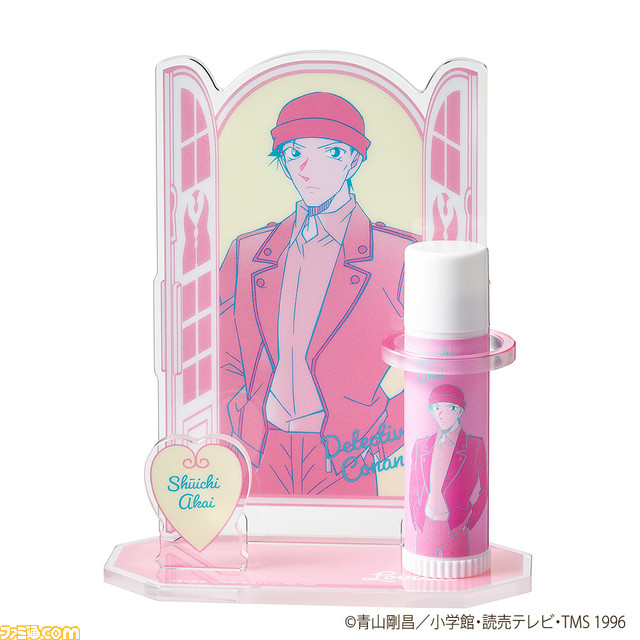 『名探偵コナン』のリップクリーム&スタンドセットが4月14日より発売。コナンのほか灰原、ジン、ベルモットなど『黒鉄の魚影(サブマリン)』のキャラが登場