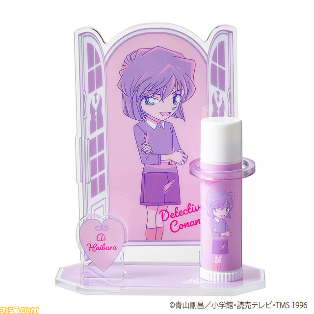『名探偵コナン』のリップクリーム&スタンドセットが4月14日より発売。コナンのほか灰原、ジン、ベルモットなど『黒鉄の魚影(サブマリン)』のキャラが登場