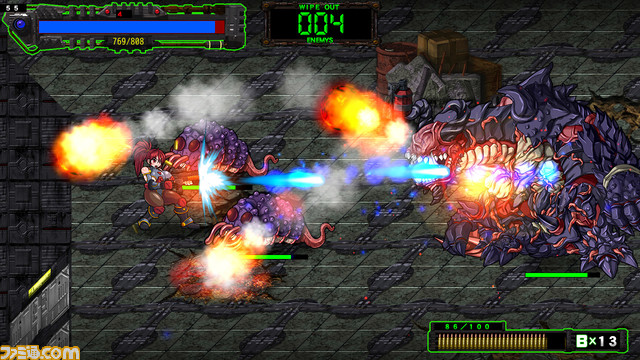Switch『ツクールシリーズ 地球侵略獣』配信開始。『アクションゲームツクールMV』を使用して作られた横スクロールシューティング