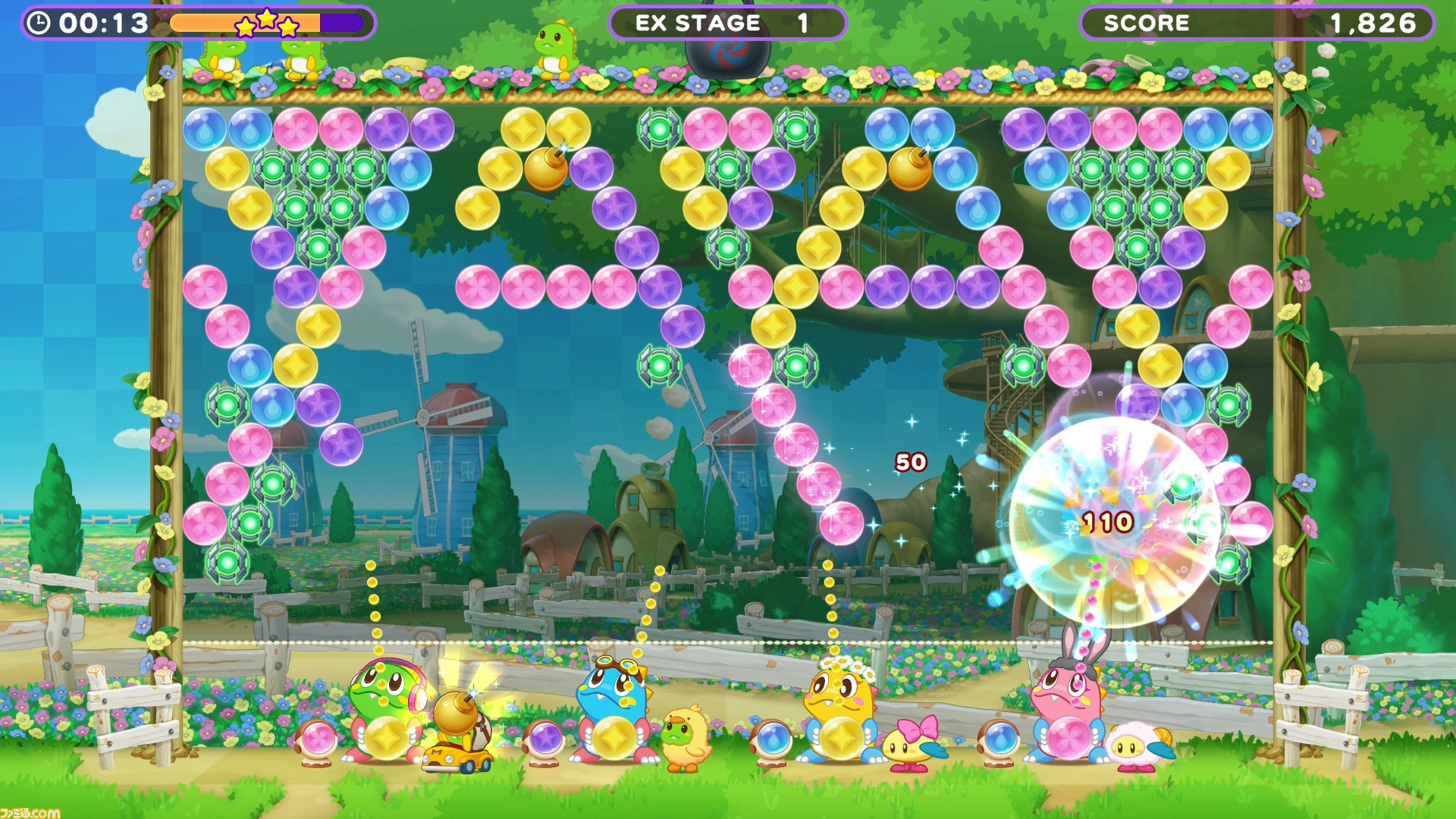 Switch『パズルボブル エブリバブル!』エリアクリアーで解放されるやりこみ要素やステージ数など、ストーリーモードの詳細が公開 ゲーム