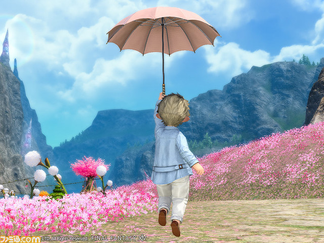 『FF14』傘マウント“マジックパラソル”&“マジックアンブレラ”が新登場。飛行中は花や水のエフェクトで華やかに