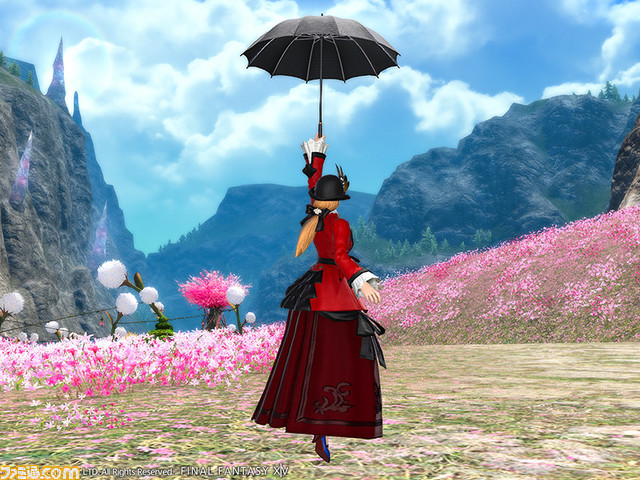 『FF14』傘マウント“マジックパラソル”&“マジックアンブレラ”が新登場。飛行中は花や水のエフェクトで華やかに