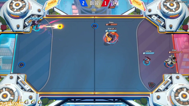 エアホッケー風オンライン対戦ゲーム『オメガストライカーズ』基本プレイ無料で配信開始。協力プレイ&適切なタイミングでのアビリティが勝利の鍵