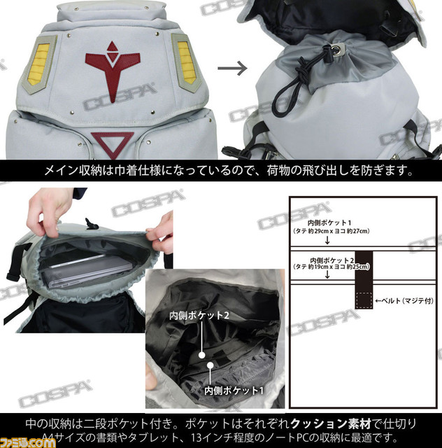 ガンダム試作2号機の“ラジエーター・シールド”がリュックになっ