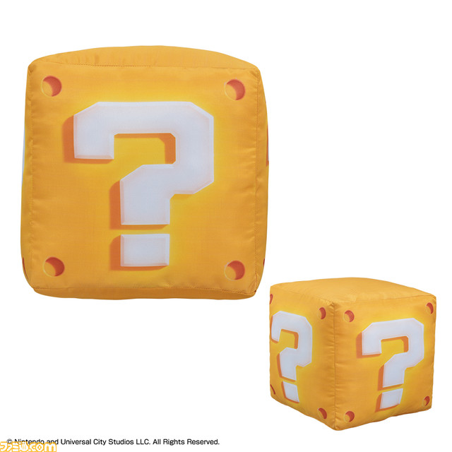 映画『スーパーマリオ』一番くじが5月13日に発売。スーパーキノコ、ハテナブロックなど抱き心地のよさそうなクッションが登場
