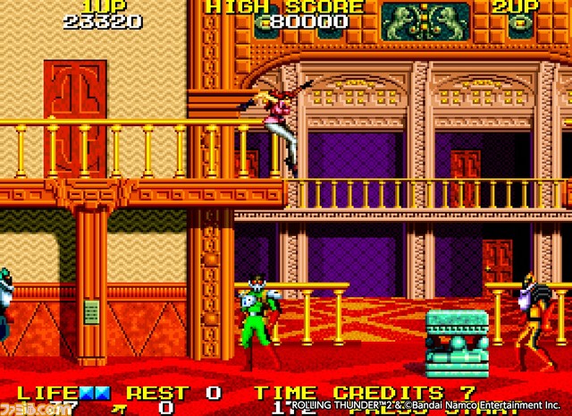 Switch/PS4『アケアカ ローリングサンダー2』5月25日より配信開始。特殊作戦部隊が秘密組織ネオゲルドラに立ち向かう横スクロール2Dアクション