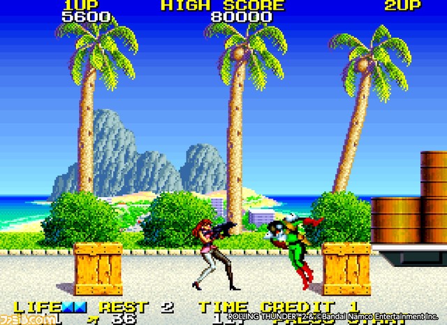 Switch/PS4『アケアカ ローリングサンダー2』5月25日より配信開始。特殊作戦部隊が秘密組織ネオゲルドラに立ち向かう横スクロール2Dアクション