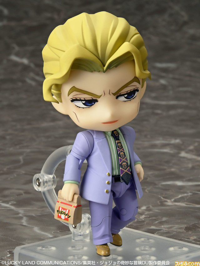 アニメ『ジョジョの奇妙な冒険 ダイヤモンドは砕けない』吉良吉影をねんどろいど化。サンジェルメンの袋やシアーハートアタックなどのオプションパーツつき