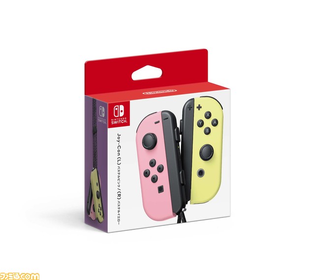 【Switch】パステルカラーの新色Joy-Conが6月30日に発売決定。(L) パープル/(R) グリーンと(L) ピンク/(R) イエローのかわいく優しい色合い