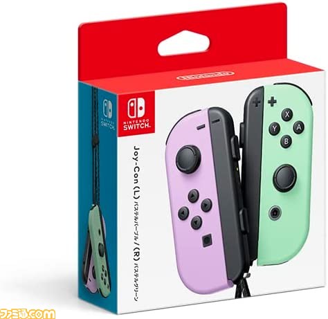 【Switch】パステルカラーのJoy-ConがAmazonで本日(6/5)予約開始。パープル&グリーン、ピンク&イエローの2セット