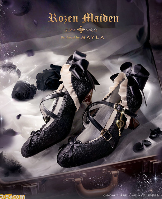 『ローゼンメイデン』上品なパンプスがマイラより6月15日18時発売。真紅、水銀燈、雪華綺晶の美しさと気高さを閉じ込めた3カラー展開