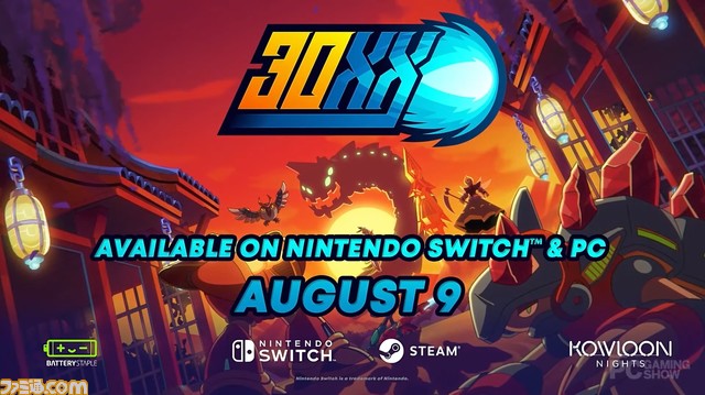 『ロックマン』ライクなローグライトアクション『30XX』が8月9日に登場。Siwtch版も発表【PC Gaming Show】