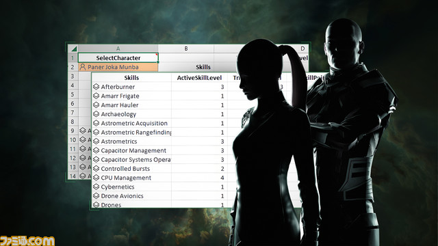 『EVE Online』エクセルアドインの無料提供が開始。複数のキャラクターやアカウントのデータを楽に管理可能