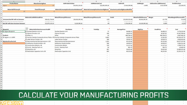 『EVE Online』エクセルアドインの無料提供が開始。複数のキャラクターやアカウントのデータを楽に管理可能