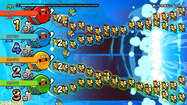 Switch『太鼓の達人 ドンダフルフェスティバル』無料アプデ“走れ！ニンジャ道場”を本日（6/28）より配信。どんちゃんたちが忍者となって4人で遊べるマルチプレイモード