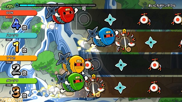 Switch『太鼓の達人 ドンダフルフェスティバル』無料アプデ“走れ！ニンジャ道場”を本日（6/28）より配信。どんちゃんたちが忍者となって4人で遊べるマルチプレイモード