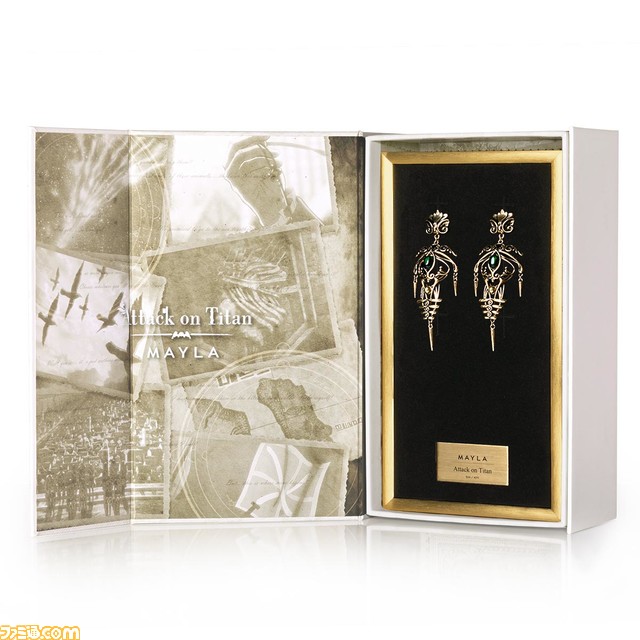 『進撃の巨人』アニやヒストリアたちがマイラの手で豪華なピアス&イヤリングに。7月4日18時より予約受付スタート【サシャモデルの中央には芋の花】