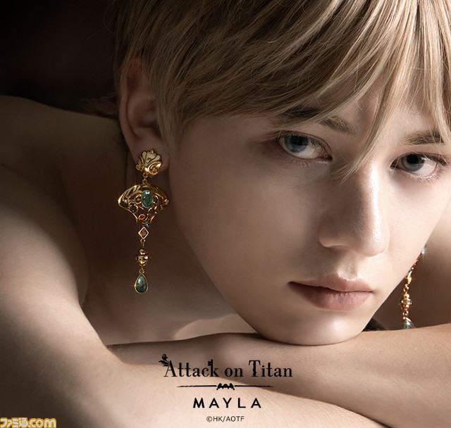 『進撃の巨人』アニやヒストリアたちがマイラの手で豪華なピアス&イヤリングに。7月4日18時より予約受付スタート【サシャモデルの中央には芋の花】