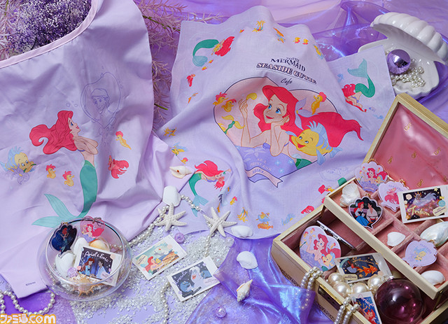 『リトル・マーメイド』をイメージしたカフェが東京、大阪、名古屋にオープン。アリエルがデザインされたグッズや名シーンを彷彿とさせるメニューが多数登場