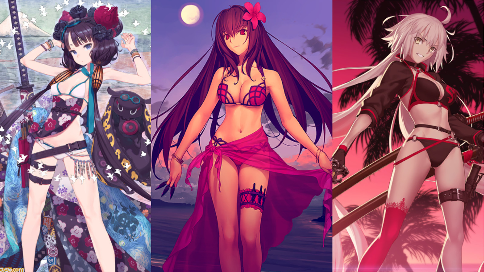 FGO】巡霊の祝祭第3弾で水着のスカサハ、ジャンヌオルタ、葛飾