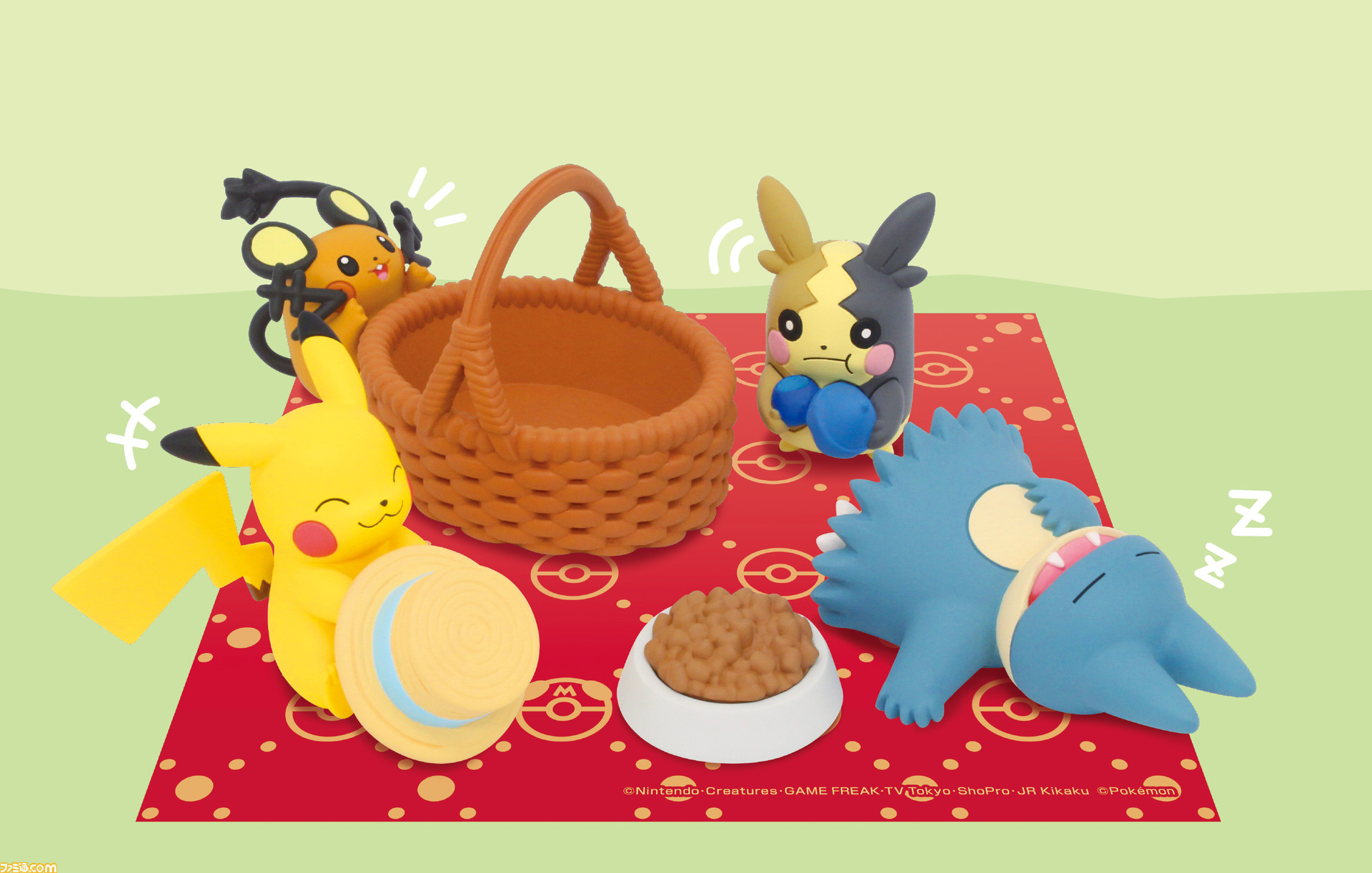 ポケモン』ピカチュウたちがピクニックを楽しむマスコットが