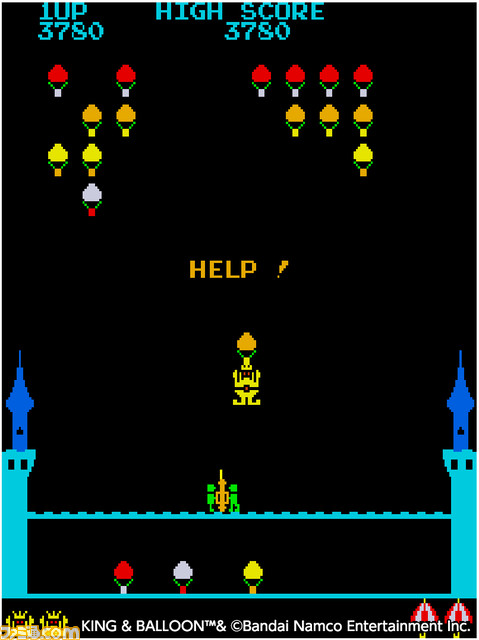 【アケアカ】『キング＆バルーン』7月20日に発売決定。王様をさらいにくる気球を撃ち落としまくるシューティングゲーム