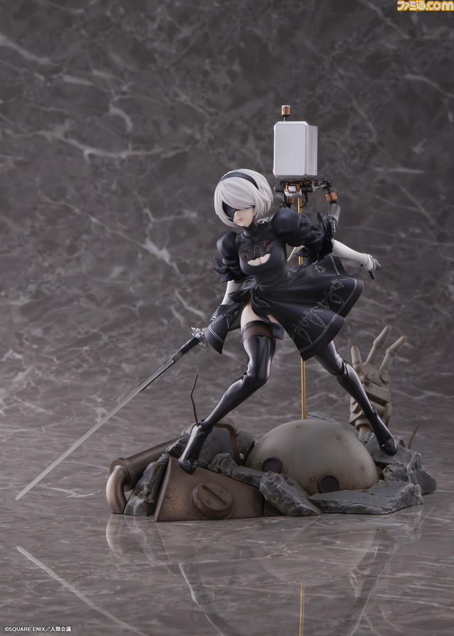 『ニーアオートマタ』より2Bの1/7スケールフィギュアの予約が開始。白の契約を手にした躍動感あふれる姿を立体化