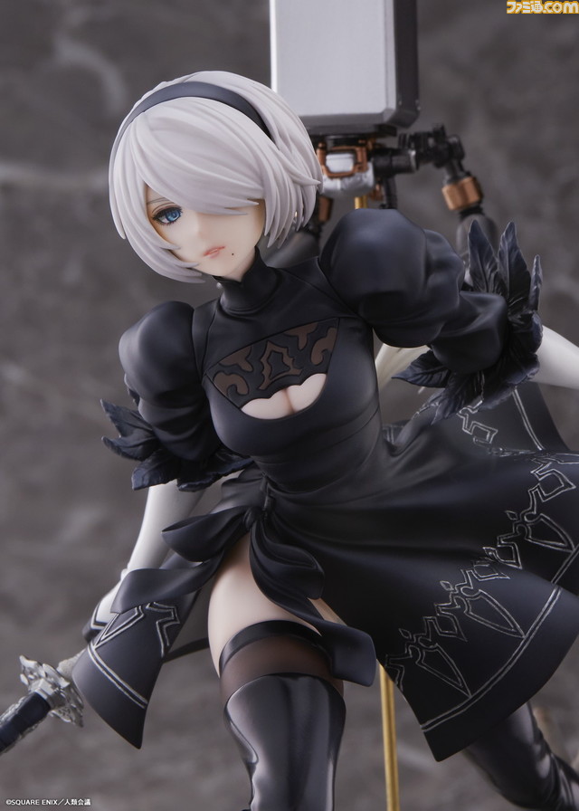 『ニーアオートマタ』より2Bの1/7スケールフィギュアの予約が開始。白の契約を手にした躍動感あふれる姿を立体化