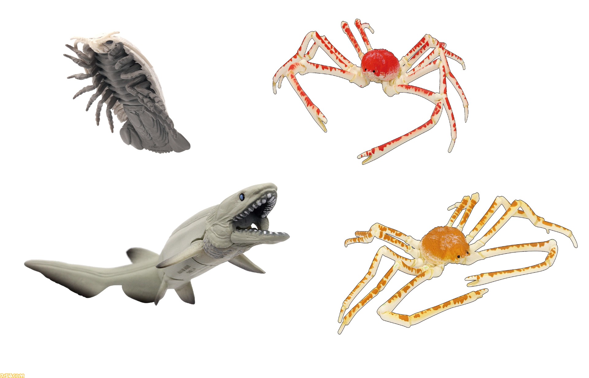 ダイオウグソクムシやラブカのガチャ“あそべる生物フィギュアシリーズ