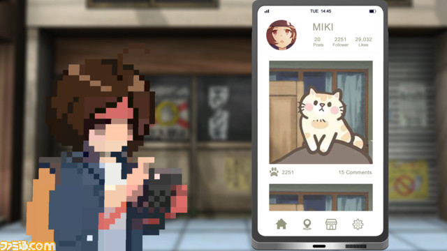 ネコ島でネコ写真集めする『ミキとネコの島 -Neko Odyssey-』Steamページが公開。ネコの写真をゲーム内SNSに投稿して“イイね!”をもらうゲーム