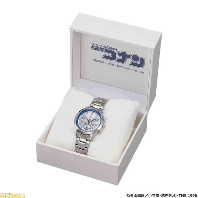 『名探偵コナン』江戸川コナン、怪盗キッドをイメージしたスタイリッシュなコラボ腕時計が発売。ストップウォッチ機能を搭載、裏蓋にはイラストが刻印