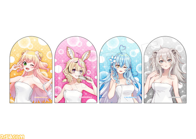ホロライブ×極楽湯・RAKU SPAコラボ“フロライフ”の第3弾が開催。5期生の浴衣&フロあがり姿の描き下ろしイラストを使用した新グッズが登場