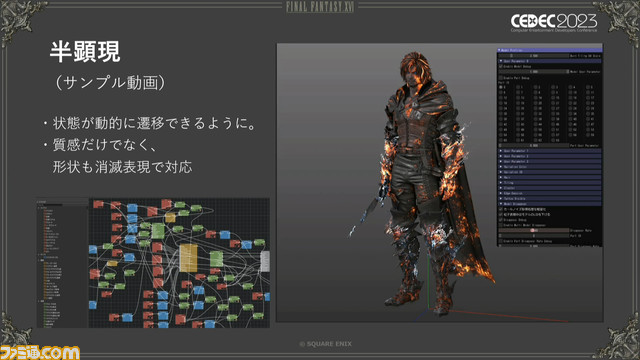 『FF16』召喚獣＆キャラモデル制作舞台裏。ゲームパートもムービーパートもひとつのモデルでこなせる仕組みを解説【CEDEC2023】