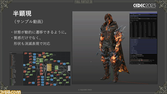 『FF16』召喚獣＆キャラモデル制作舞台裏。ゲームパートもムービーパートもひとつのモデルでこなせる仕組みを解説【CEDEC2023】