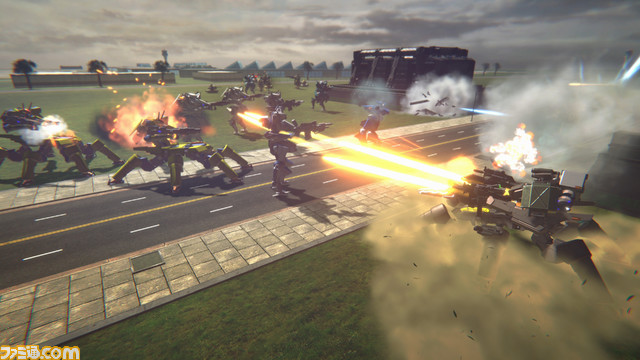 『地球防衛軍』でおなじみのD3P新作『カスタムメックウォーズ』発表。ライフル10挺＆ミサイル10基、頭部3つ＆腕を6本搭載など、魔改造で魅せる3Dメカアクションシューティング